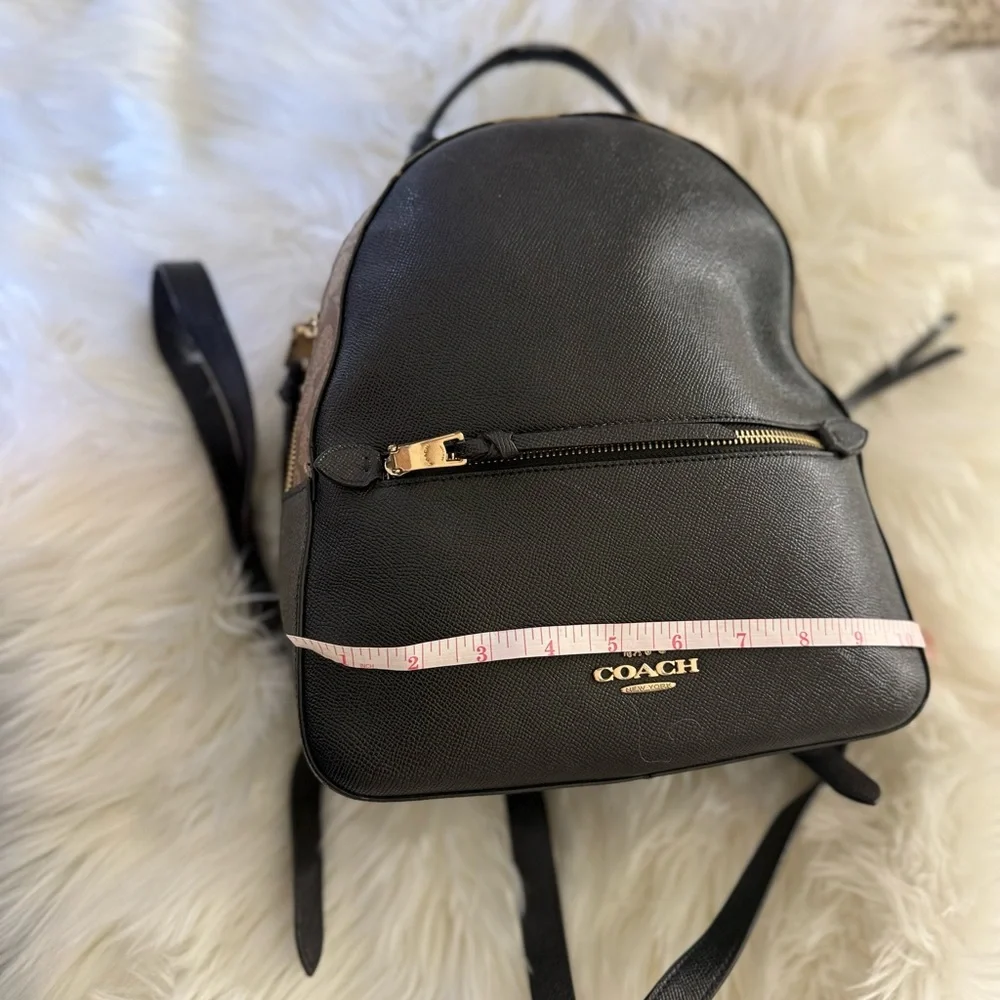 Coach Black and Brown Leather Backpack - Picture 4 of 5